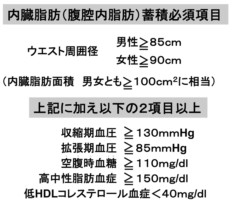 わが国におけるメタボリックシンドロームの診断基準